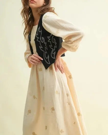 Boot Scootin' Embroidered Vest Top - Golden Hour BoutiqueVests