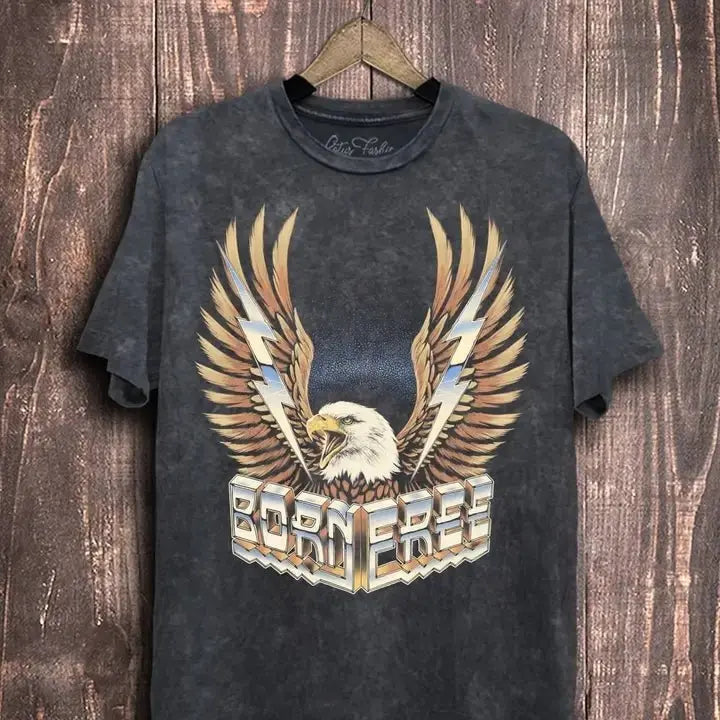 Born Free Washed Graphic Tee - Golden Hour BoutiqueGraphic Tees