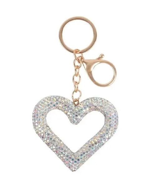 Crystal Open Heart Keychain - Golden Hour BoutiqueKeychains