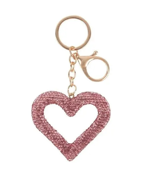 Crystal Open Heart Keychain - Golden Hour BoutiqueKeychains