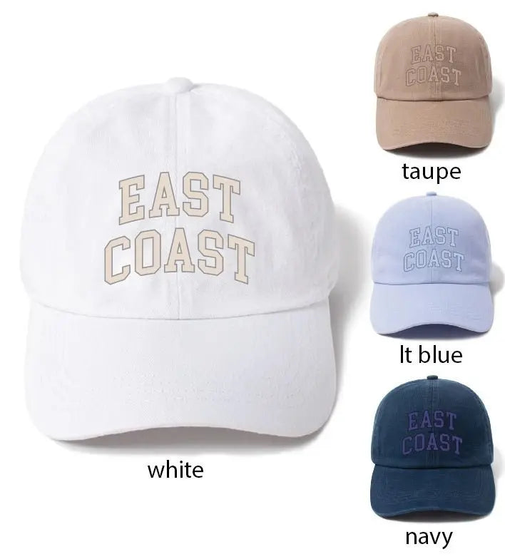 Embroidered East Coast Ball Cap - Golden Hour Boutique