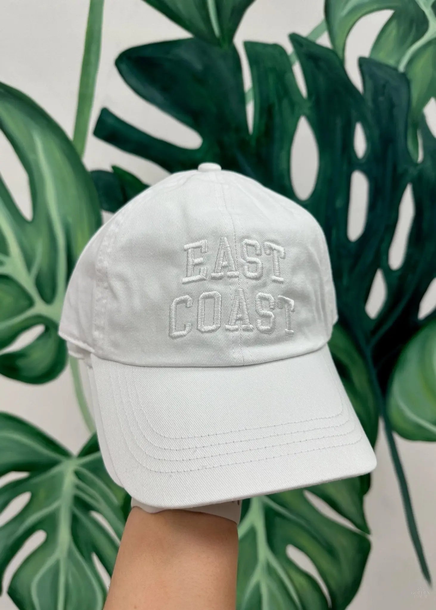 Embroidered East Coast Ball Cap - Golden Hour Boutique