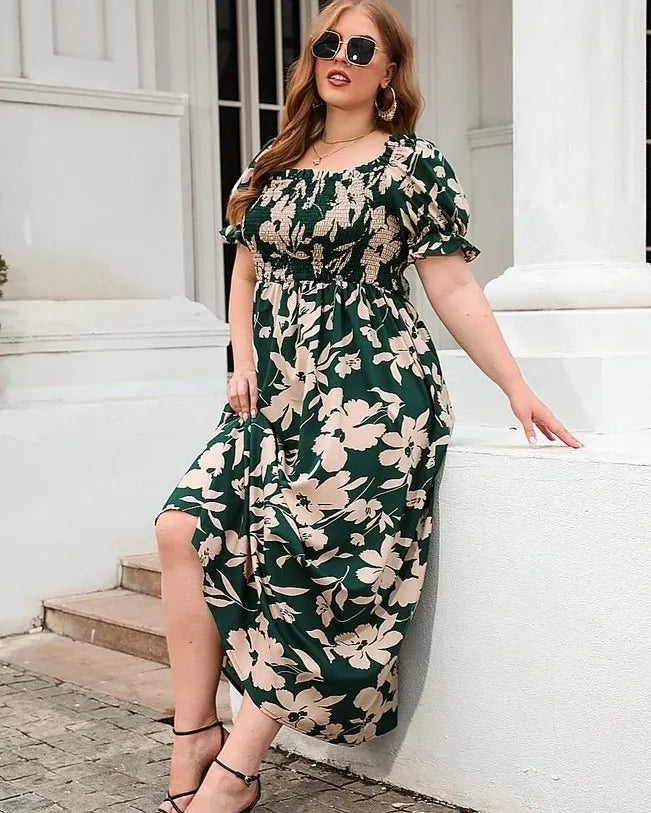 Fancy In Florals Smocked Dress - Golden Hour Boutique