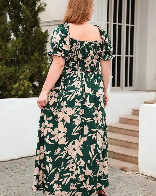 Fancy In Florals Smocked Dress - Golden Hour Boutique