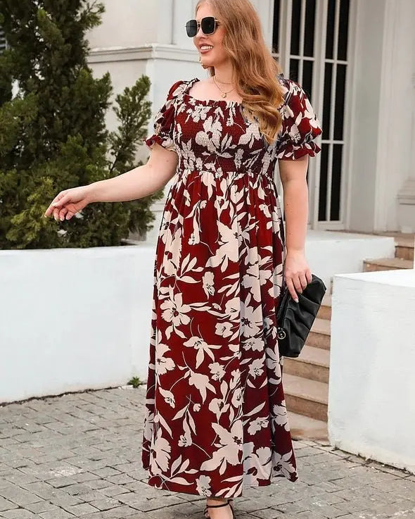 Fancy In Florals Smocked Dress - Golden Hour Boutiquemaxi dresses