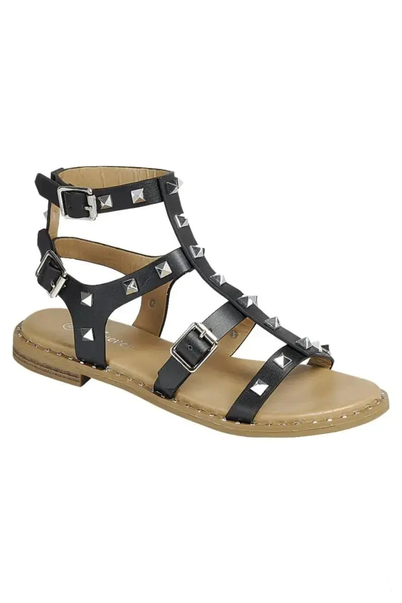 Follow Me Studded Sandals - Golden Hour Boutique