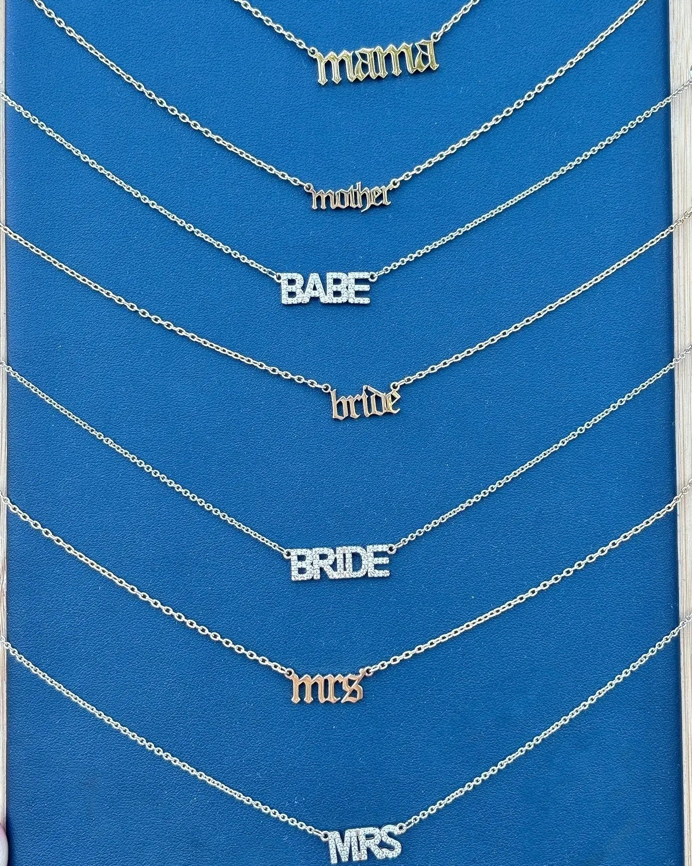 Gold Script Necklaces - Golden Hour BoutiqueNecklaces