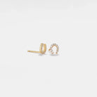 Lucky Horseshoe Dainty Stud Earrings - Golden Hour BoutiqueEarrings