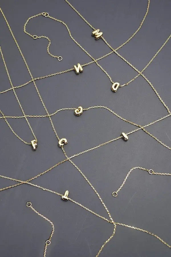 Mini Bubble Letter Necklace - Golden Hour Boutique