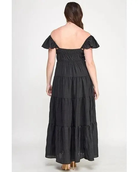 Pure Radiance Textured Maxi Dress - Golden Hour Boutiquemaxi dresses