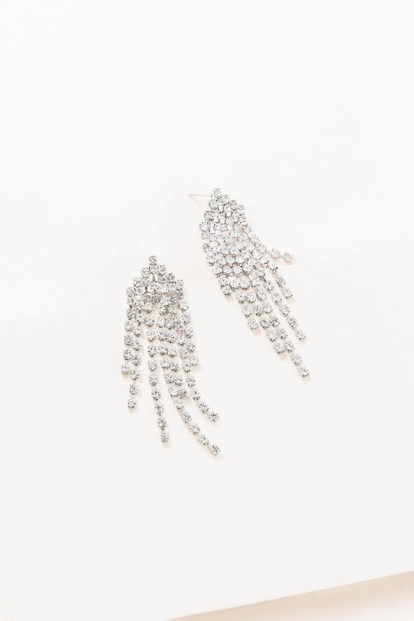 Rhinestone Tassel Earrings - Golden Hour Boutique