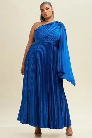 Silent Luxury Satin One Shoulder Maxi Dress - Golden Hour Boutiquemaxi dresses