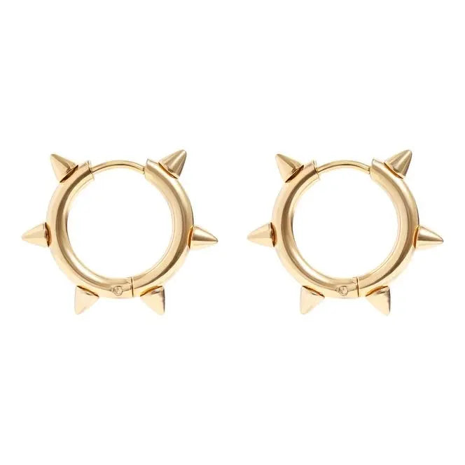 Spike Hoop Earrings - Golden Hour Boutique