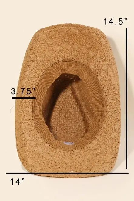 Straw Cowrie Shell Cowboy Hat - Golden Hour Boutique