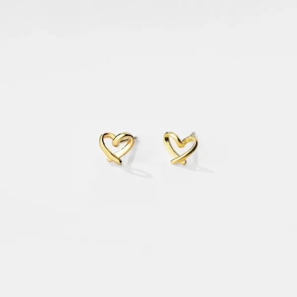 Tiny Heart Stud Earrings - Golden Hour BoutiqueEarrings