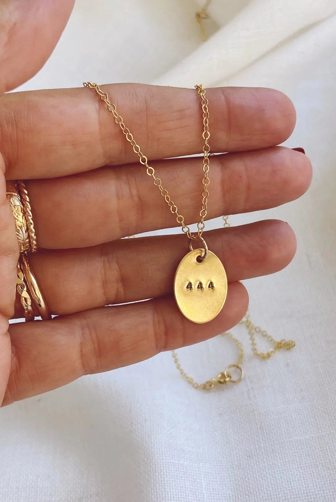 Angel Number Gold Filled Coin Necklace - Golden Hour BoutiqueNecklace