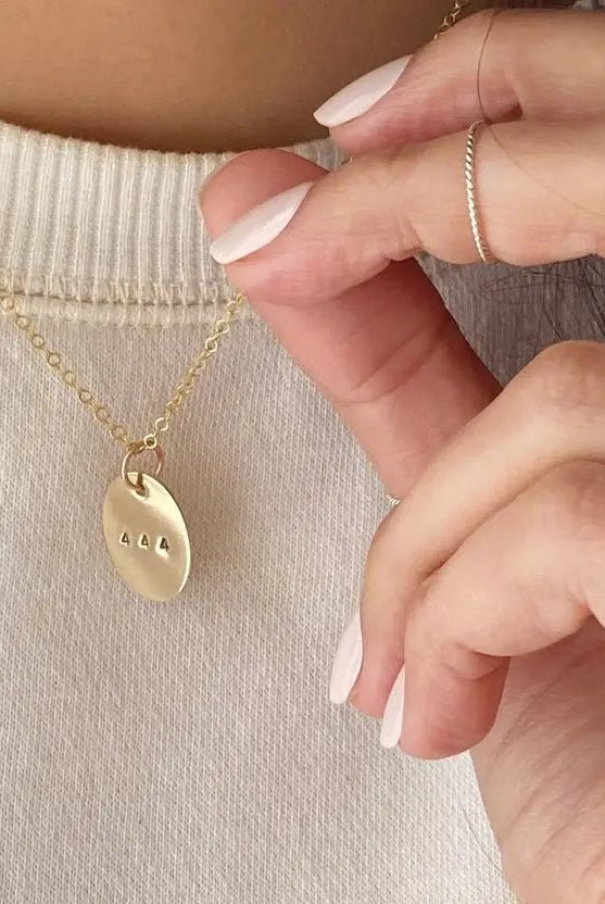 Angel Number Gold Filled Coin Necklace - Golden Hour BoutiqueNecklace