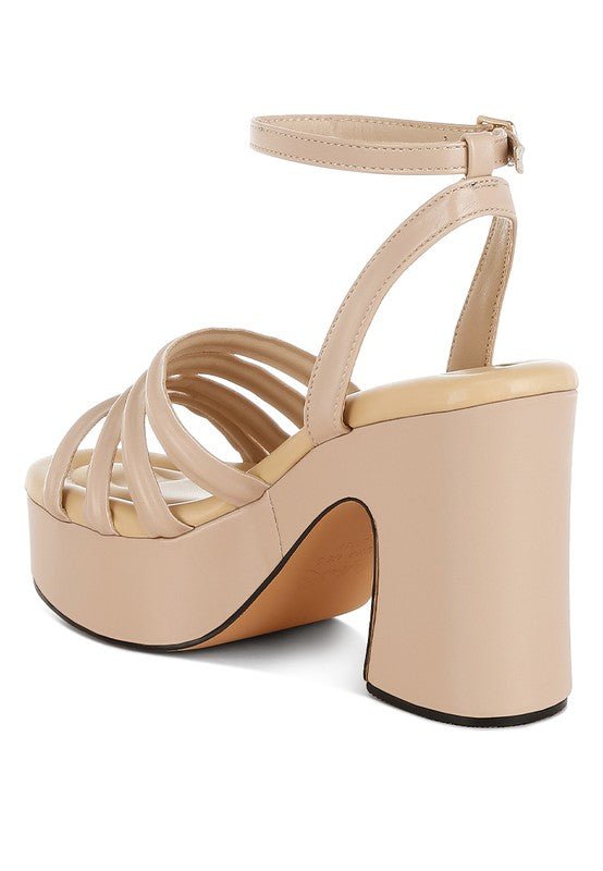 Athla Strappy High Platform Sandals - Golden Hour Boutique