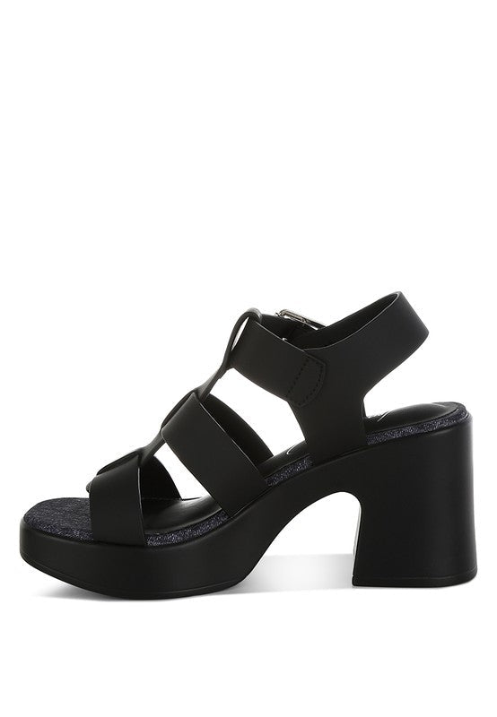 Avalon Chunky Pin Buckle Platform Heels - Golden Hour Boutique