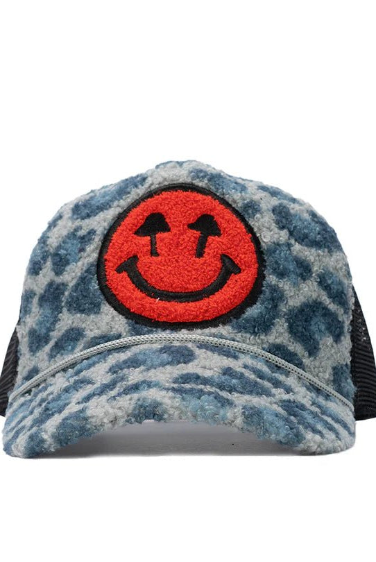 Blue Snow Leopard Trucker Hat - Golden Hour BoutiqueTrucker Hat
