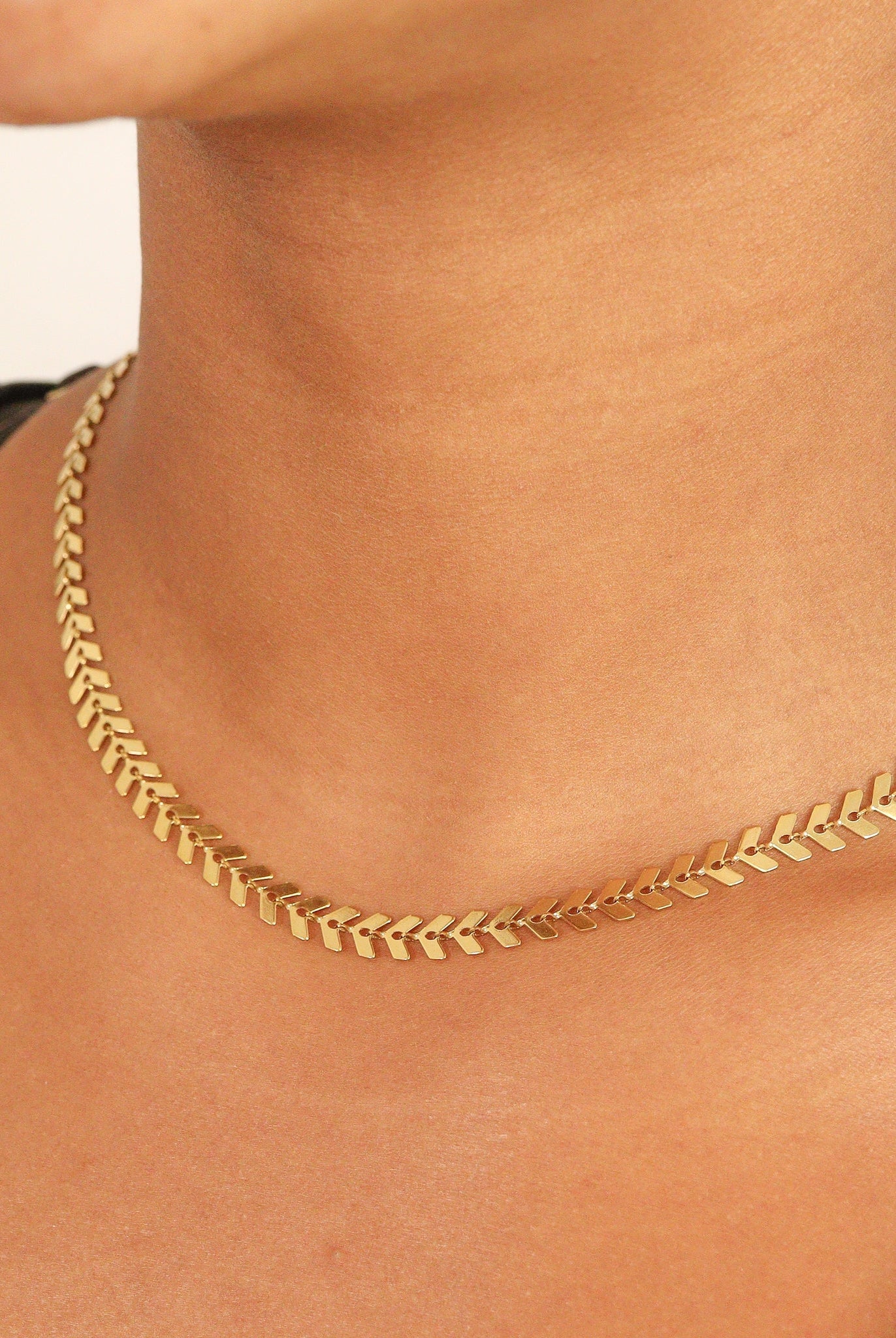 Chevron Chain Necklace - Golden Hour BoutiqueNecklaces