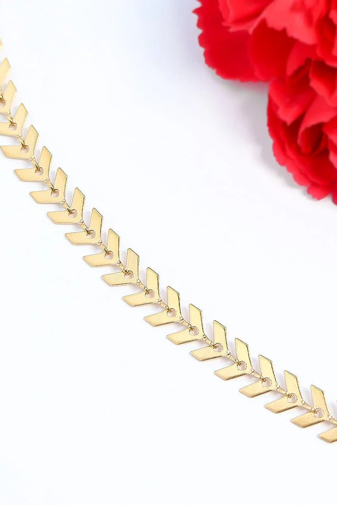 Chevron Chain Necklace - Golden Hour BoutiqueNecklaces