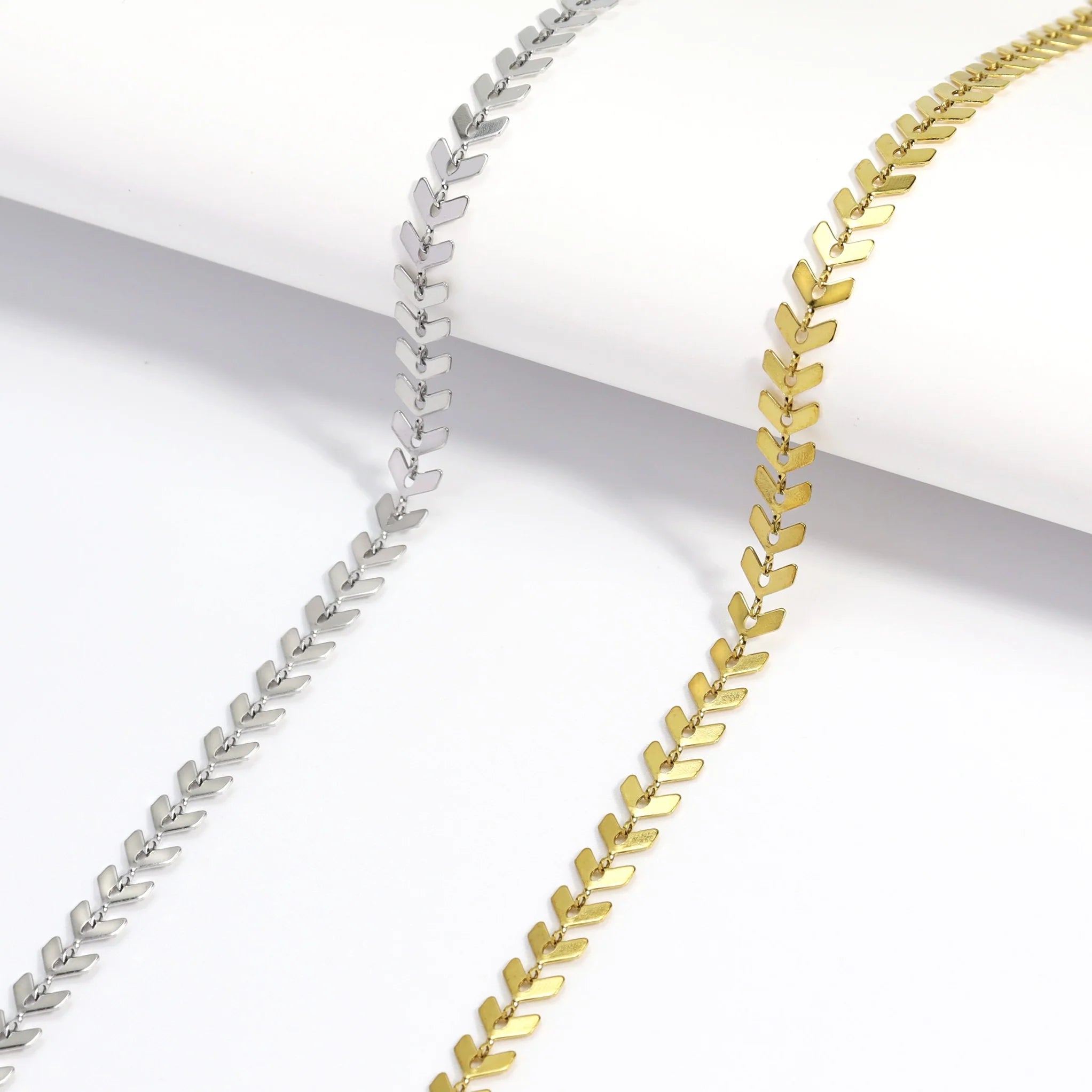 Chevron Chain Necklace - Golden Hour BoutiqueNecklaces