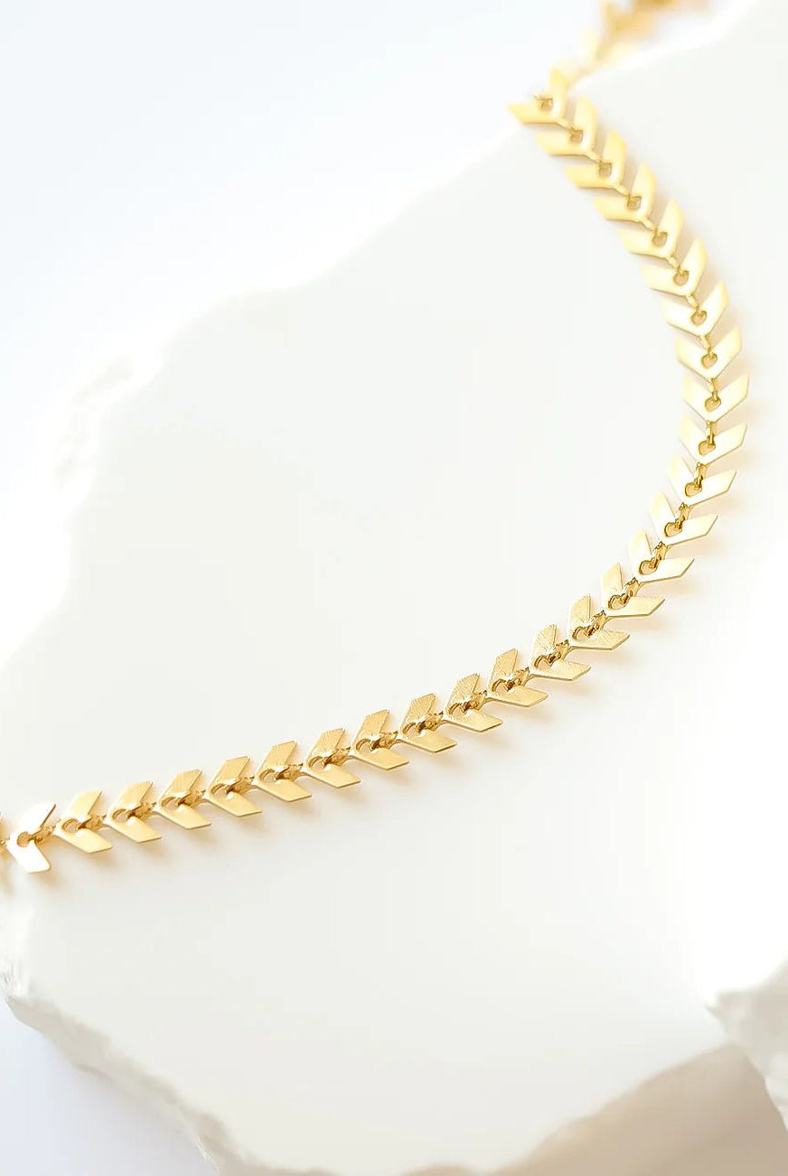 Chevron Chain Necklace - Golden Hour BoutiqueNecklaces