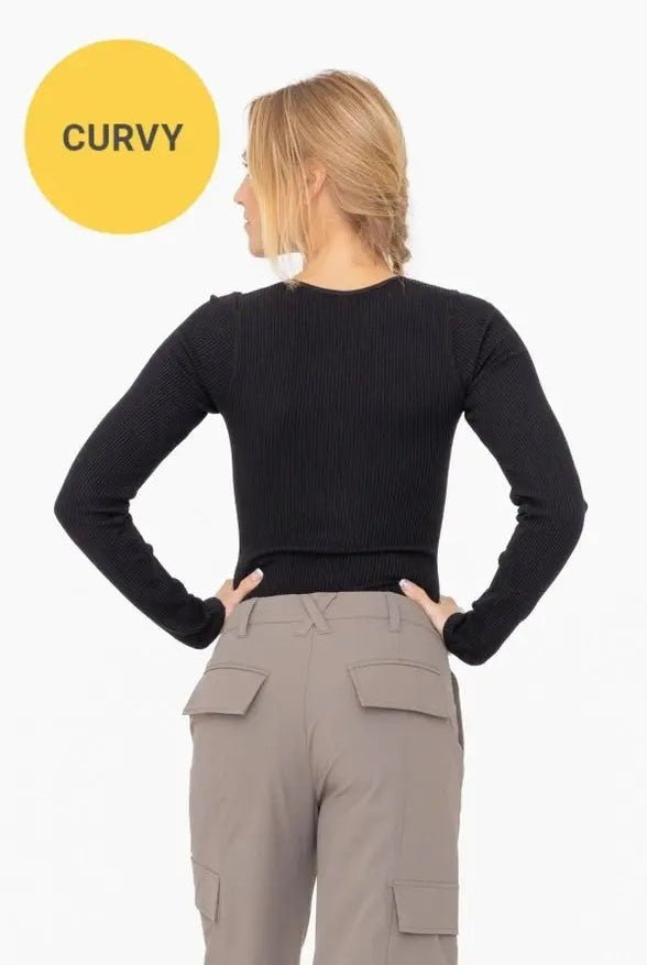 Closet Staple Long Sleeve Bodysuit - Golden Hour BoutiqueBodysuits