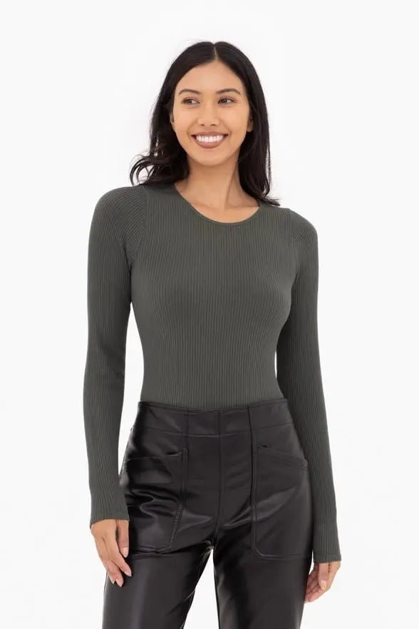 Closet Staple Long Sleeve Bodysuit - Golden Hour BoutiqueBodysuits