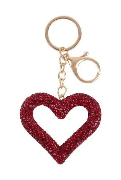 Crystal Open Heart Keychain - Golden Hour BoutiqueKeychains