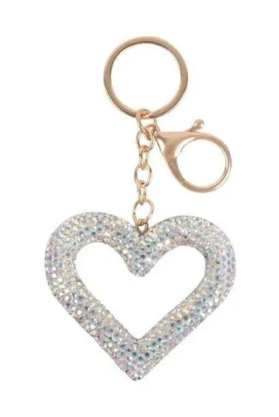 Crystal Open Heart Keychain - Golden Hour BoutiqueKeychains
