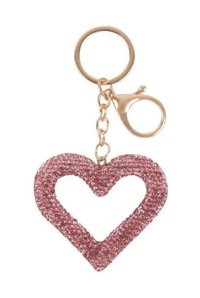 Crystal Open Heart Keychain - Golden Hour BoutiqueKeychains