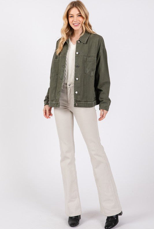 Desert Horizon Denim Jacket - Golden Hour BoutiqueJackets