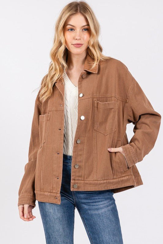 Desert Horizon Denim Jacket - Golden Hour BoutiqueJackets