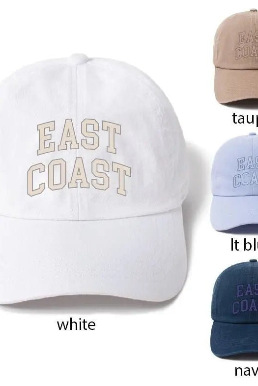 Embroidered East Coast Ball Cap - Golden Hour BoutiqueHats