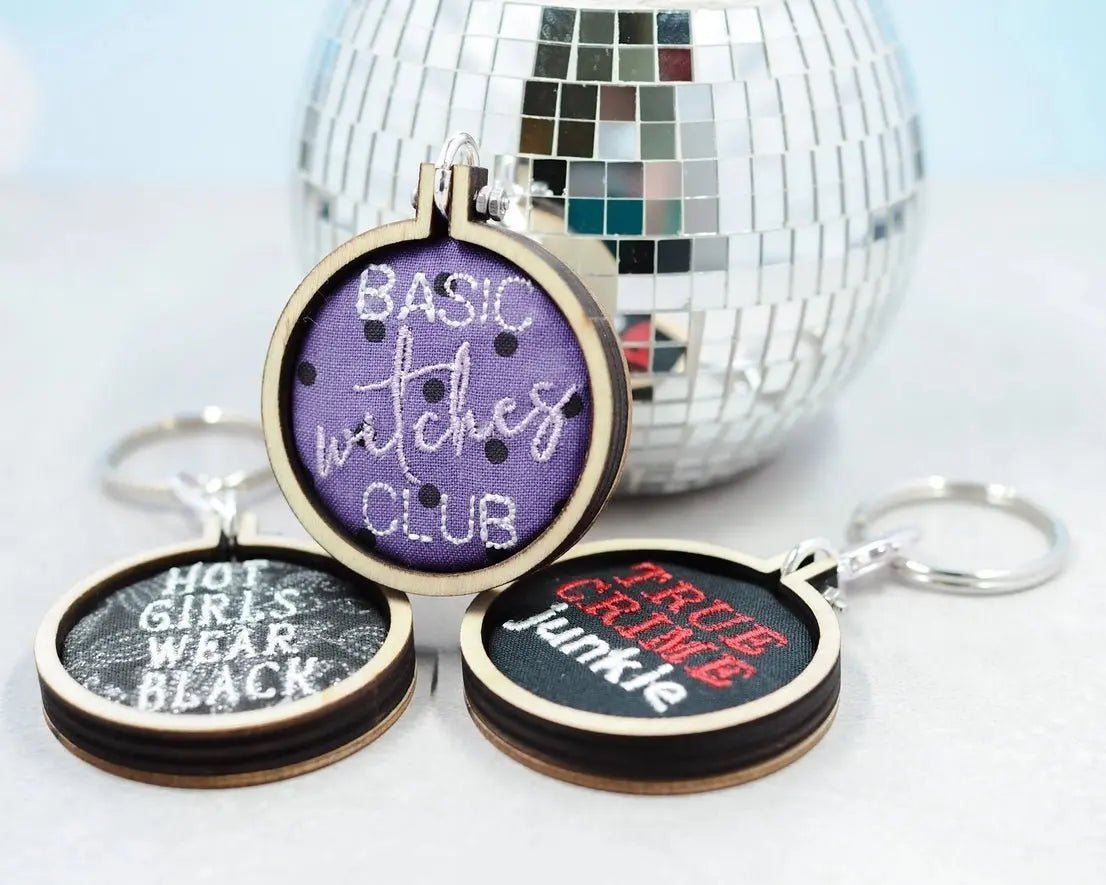 Embroidered Edgy Keychains - Golden Hour BoutiqueGifts