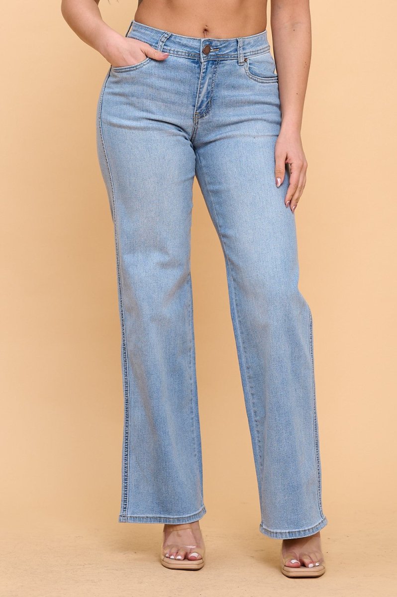 Everyday Light Straight Denim Jeans - Golden Hour BoutiqueJeans