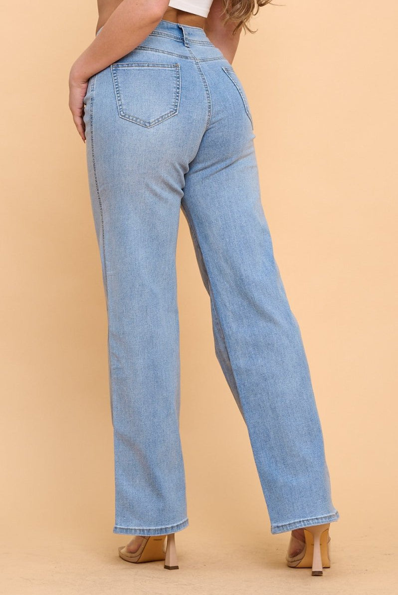 Everyday Light Straight Denim Jeans - Golden Hour BoutiqueJeans