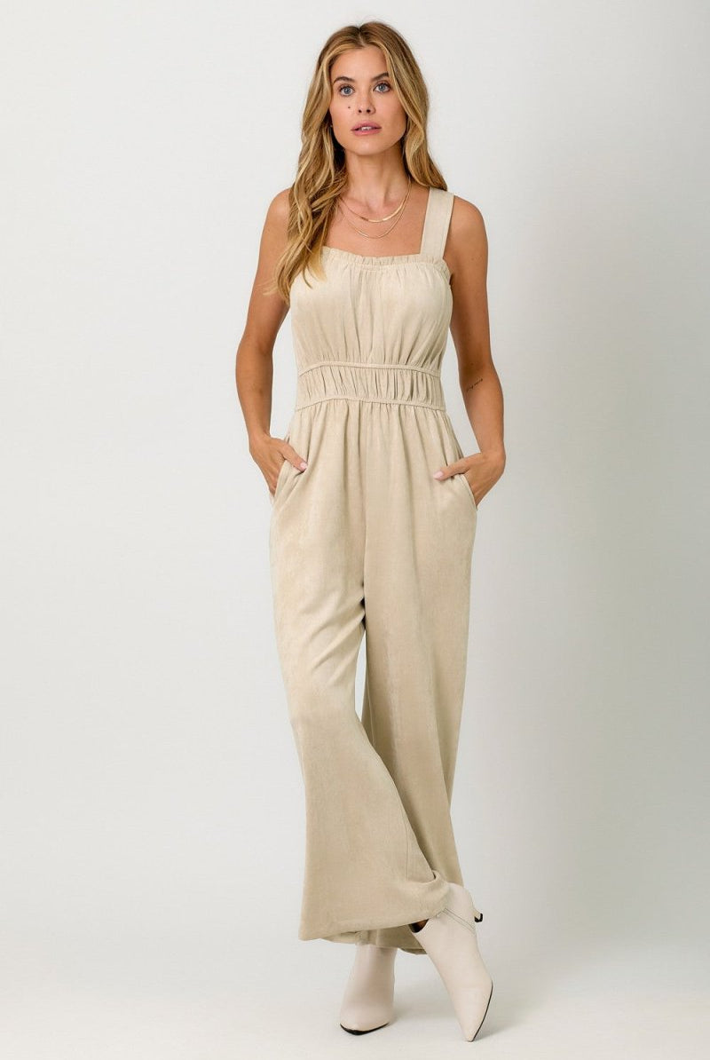 Golden Hour Suede Jumpsuit - Golden Hour BoutiqueJumpsuits