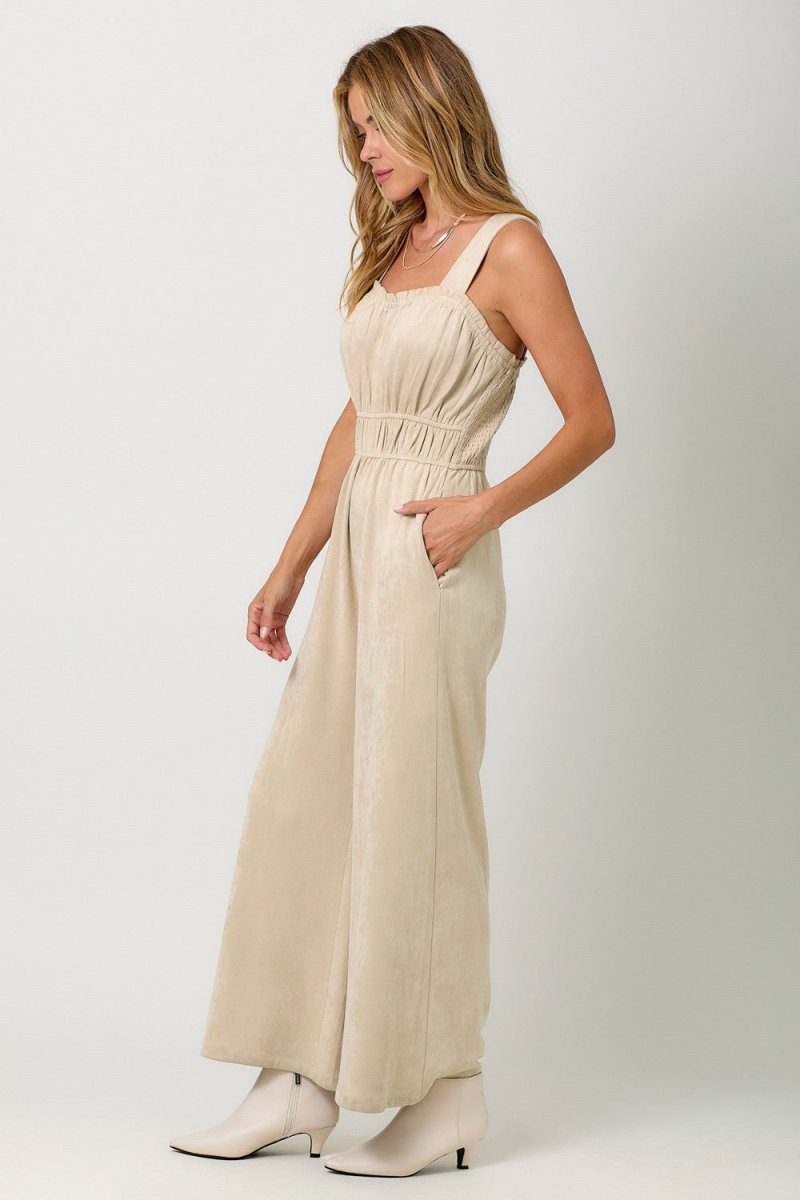 Golden Hour Suede Jumpsuit - Golden Hour BoutiqueJumpsuits