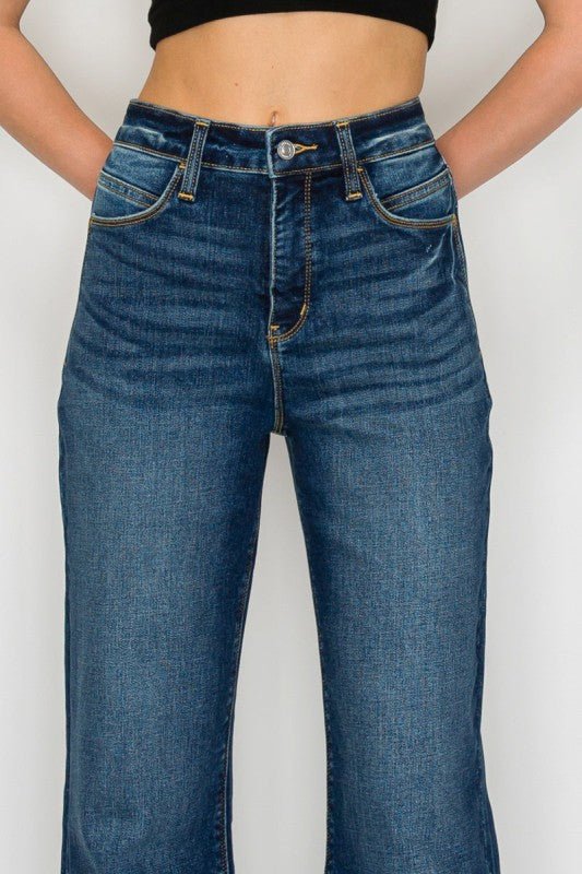 Leilani Tummy Control High Rise Holly Flare Jeans - Golden Hour Boutique