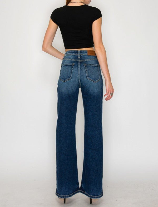 Leilani Tummy Control High Rise Holly Flare Jeans - Golden Hour Boutique