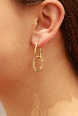 Linked Luxe Oval Earrings - Golden Hour BoutiqueEarrings