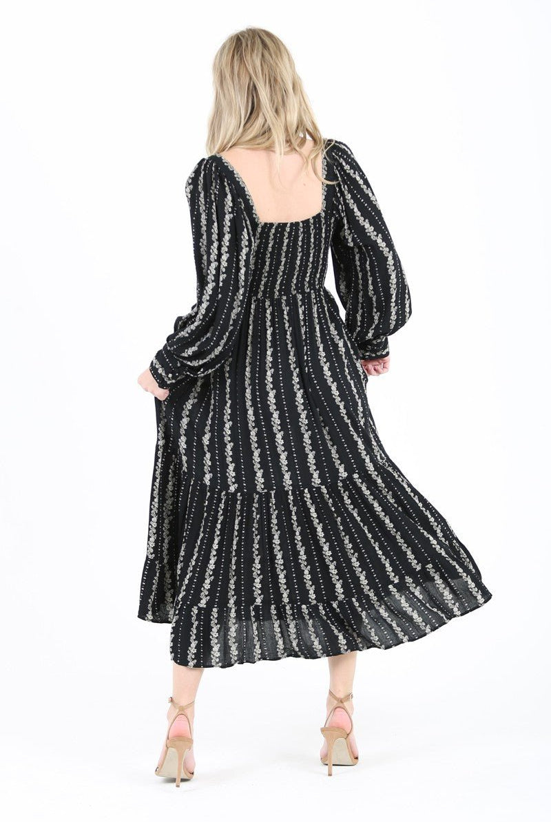 Midnight Petals Maxi Dress - Golden Hour BoutiqueMidi Dresses