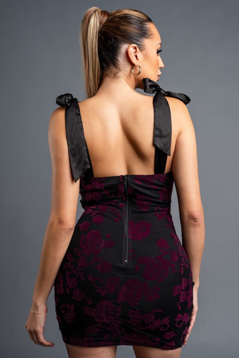 Midnight Roses Mini Dress - Golden Hour BoutiqueMini Dresses