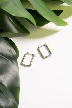 Modern Rectangle Huggie Earrings - Golden Hour BoutiqueEarrings