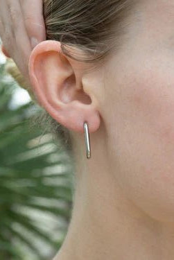 Modern Rectangle Huggie Earrings - Golden Hour BoutiqueEarrings