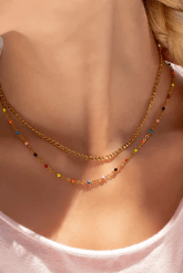 Multi Confetti Necklace - Golden Hour BoutiqueNecklaces