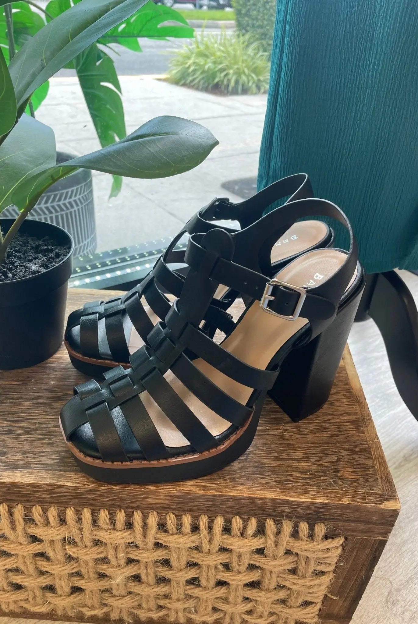 Next Step Strap Chunky Heels - Golden Hour BoutiqueHeels